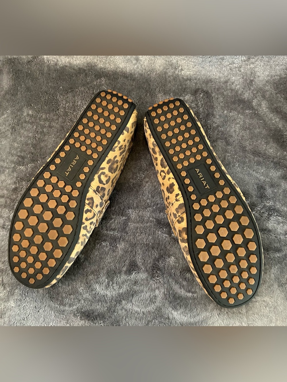 Ariat Leopard-Pattern Slip-On Loafer driving shoes mocs suede NWOT 7.5 - Picture 7 of 7